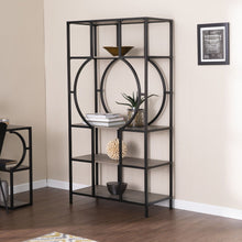 Load image into Gallery viewer, Open Back Four Tier Bookcase With Frame - Black

