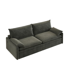 Load image into Gallery viewer, 4 Seat Convertible Sleeper Sofa Bed, Modern With Storage
