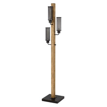 Load image into Gallery viewer, Three Light Traditional Shaped Floor Lamp With Black Novelty Shade - Brown
