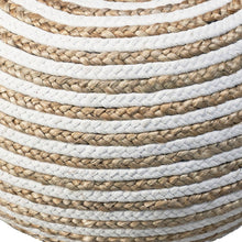 Load image into Gallery viewer, Jute Ottoman - White
