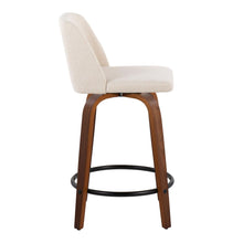 Load image into Gallery viewer, Toriano - Mid Century Modern, Fixed Height Counter Stool &amp; Swivel And Round Footrest (Set of 2)
