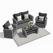Load image into Gallery viewer, Modern Patio Set With Table And Cushions
