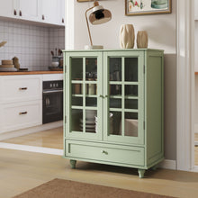 Load image into Gallery viewer, Minimalist Buffet Cabinet With Double Glass Doors And Drawer
