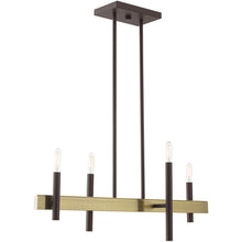 Load image into Gallery viewer, 24" Four Light Dimmable Chandelier With Shades - Bronze
