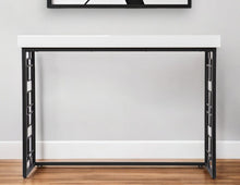Load image into Gallery viewer, Glass Sled Console Table - White / Black
