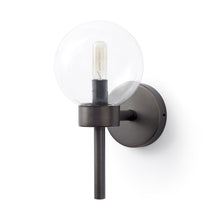 Load image into Gallery viewer, 12'' Metal Glass Corner Wall Light - Black
