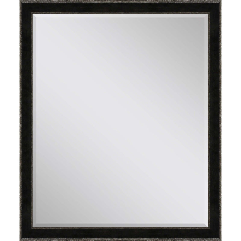 32" Wood Accent Mirror - Dark Brown