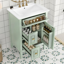 Load image into Gallery viewer, Modern Bathroom Vanity With Sink, Flip Drawer, 2 Drawers, Adjustable Shelf
