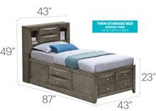 Load image into Gallery viewer, Modern Design Storage Bed With Bookcase Headboard
