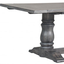 Load image into Gallery viewer, 88" Solid Wood Trestle Base Dining Table - Gray
