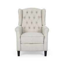 Load image into Gallery viewer, Contemporary Tufted Fabric Push Back Recliner - Beige
