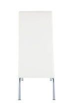 Load image into Gallery viewer, Upholstered Faux Leather Dining Side Chair (Set of 2) - White / Silver
