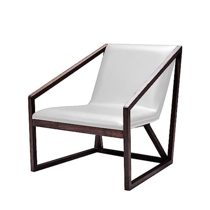 Faux Leather Lounge Chair - Gray And Brown