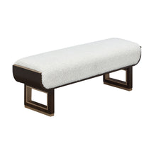 Load image into Gallery viewer, West Kensington - Accent Bench - Cream Puff / Medium Espresso
