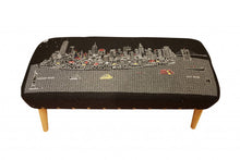 Load image into Gallery viewer, Wool Ottoman - Gray / Brown
