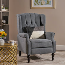 Load image into Gallery viewer, Armchair Recliner With Pushback Mechanism And Wingback Design
