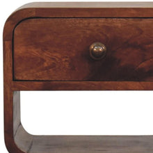 Load image into Gallery viewer, 22" Solid Wood Square One Drawer Nightstand - Brown
