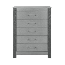Load image into Gallery viewer, 36" Wood Five Drawer Dresser - Silver
