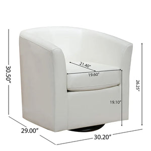 Melodize - Swivel Club Chair With Barrel Shape Design