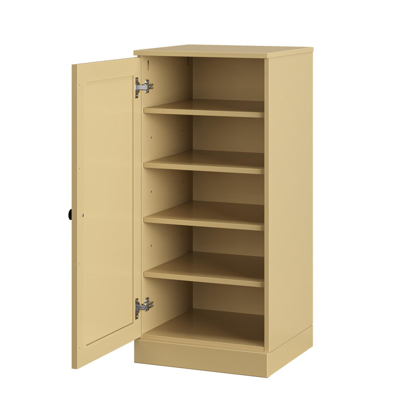 Ten Pair Solid Woodshoe Storage Cabinet (752116) - Yellow