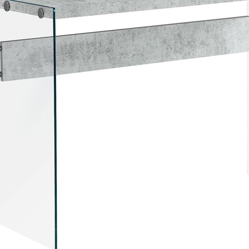 Solid Console Table - Gray And Clear