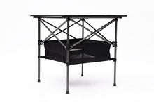 Load image into Gallery viewer, 1-piece Folding Outdoor Table with Carrying Bag,Lightweight Aluminum Roll-up Square Table for indoor, Outdoor Camping, Picnics, Beach,Backyard, BBQ, Party, Patio, 27.56X27.56X27.56in, Black
