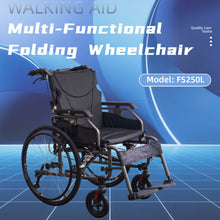 Load image into Gallery viewer, Premium Foldable Transport Wheelchair For Adults
