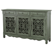 Load image into Gallery viewer, Naomi - 3 Drawer Scrollwork Accent Cabinet - Green
