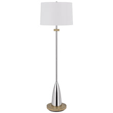 Load image into Gallery viewer, Traditional Shaped Floor Lamp With White Square Shade - Chrome

