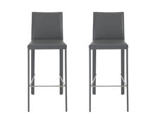 Load image into Gallery viewer, Steel Low Back Bar Height Bar Chairs (Set of 2) - Gray
