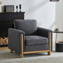 Load image into Gallery viewer, Harmonia - Classic Fabric Upholstered Armchair With Rubber Wood Frame
