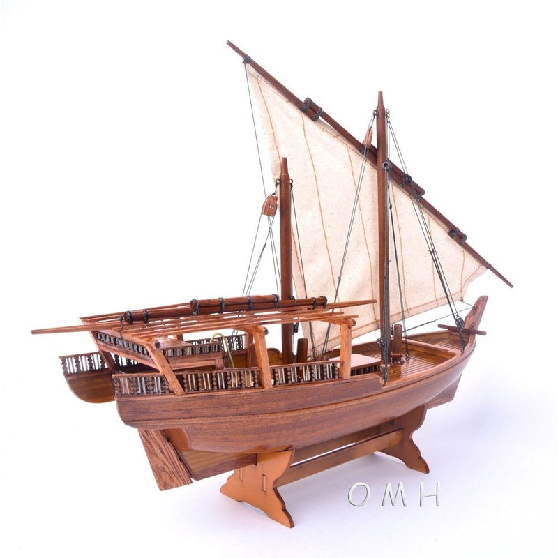Hand Painted Model Boat (624239) - Light Brown / Beige