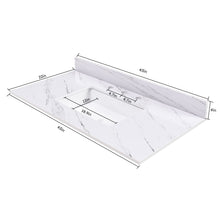 Load image into Gallery viewer, Bianco Carrara Venato Elegant Marble Vanity Top, Bathroom Vanity With Undermount Sink, Sintered Stone
