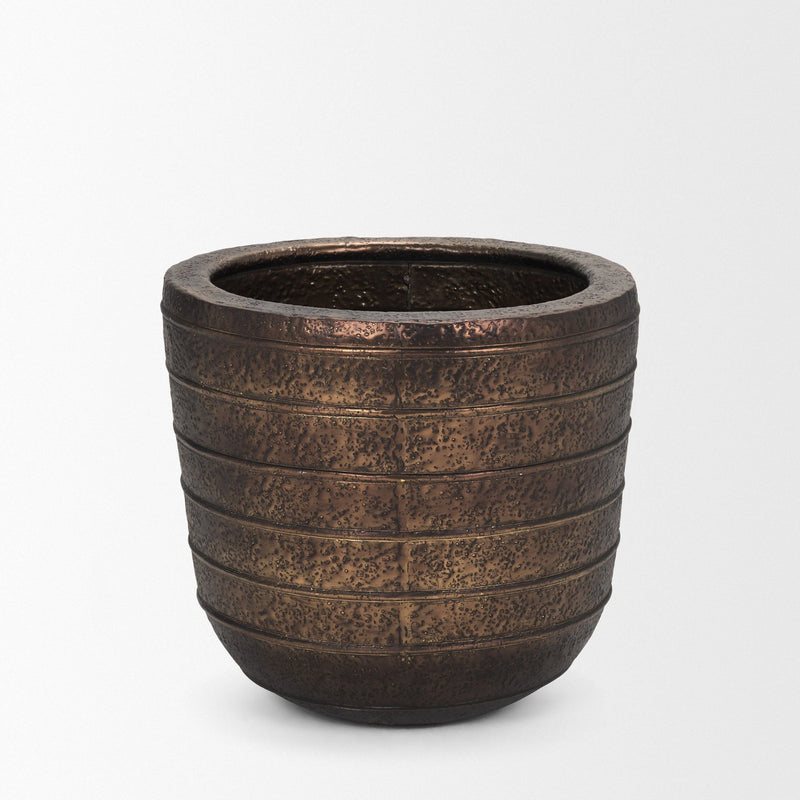 Round Floor Vase (729962) - Antiqued Brass