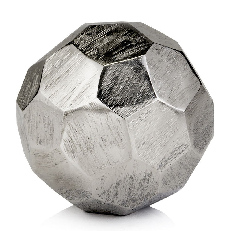 Rough Hewn Faceted Sphere - Silver