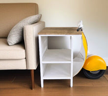 Load image into Gallery viewer, Wood And Metal Mini Scooter End Or Side Table - Yellow
