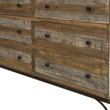 Load image into Gallery viewer, Solid Wooden Six Drawer Double Dresser - Brown
