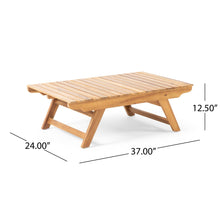 Load image into Gallery viewer, Outdoor Acacia Wood Coffee Table With Open Slat Design
