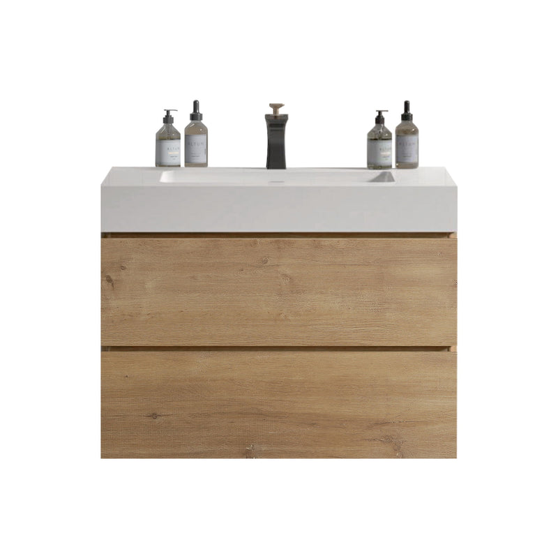 Alice - Bathroom Vanity With Sink, Large Storage, Wall Mounted, Floating