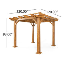 Load image into Gallery viewer, Brady - 10 X 10 Ft. Square Pergola - Teak
