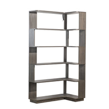 Load image into Gallery viewer, Freestanding Corner Bookshelf For Living Room - Dark Brown
