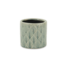 Load image into Gallery viewer, Geometric Round Pot Planter (487452) - Green
