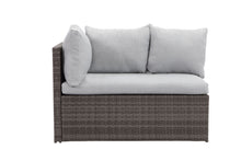 Load image into Gallery viewer, 7-Pieces PE Rattan Wicker Patio Dining Sectional Cusions Sofa Set with Grey cushions
