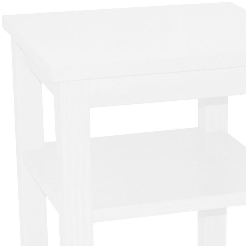28" Solid Wood Nightstand - White