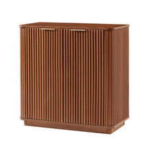 Load image into Gallery viewer, 32" Wood Accent Cabinet With Two Doors - Brown
