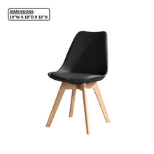 Load image into Gallery viewer, Padded Seat Cushions Home Kitchen Side Chair (Set of 2) - Black
