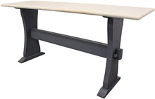 Load image into Gallery viewer, Genuine Marble Trestle Console Table - Ivory And Black
