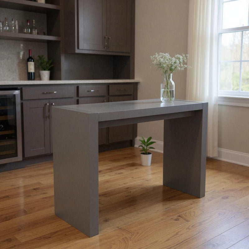 60" Recgular Wood Bar Table - Gray