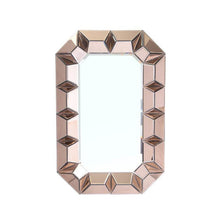 Load image into Gallery viewer, 35" Rose Glass Framed Accent Mirror - Gold
