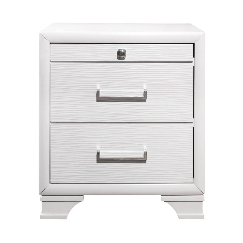 Nightstand With 3 Drawers - White